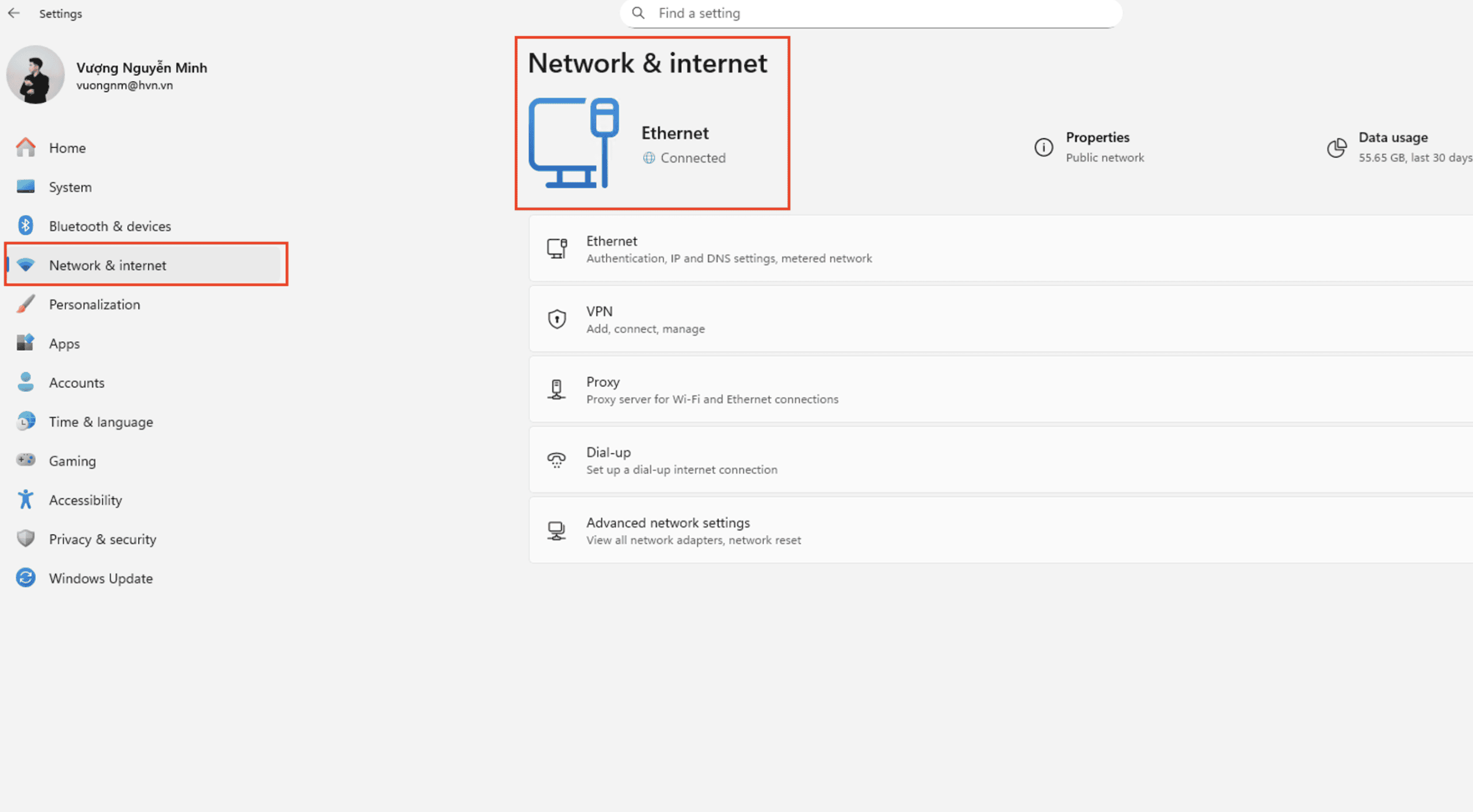 Cách 3: Kiểm tra kết nối mạng