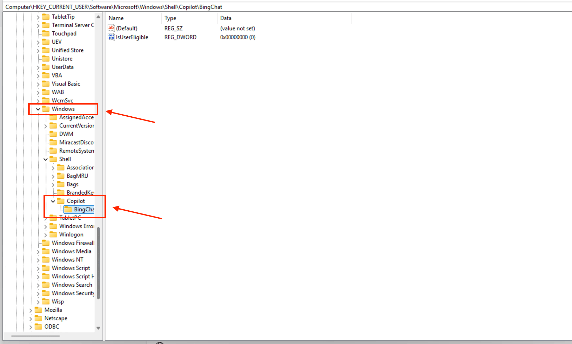 Cách 6: Sử dụng Registry Editor