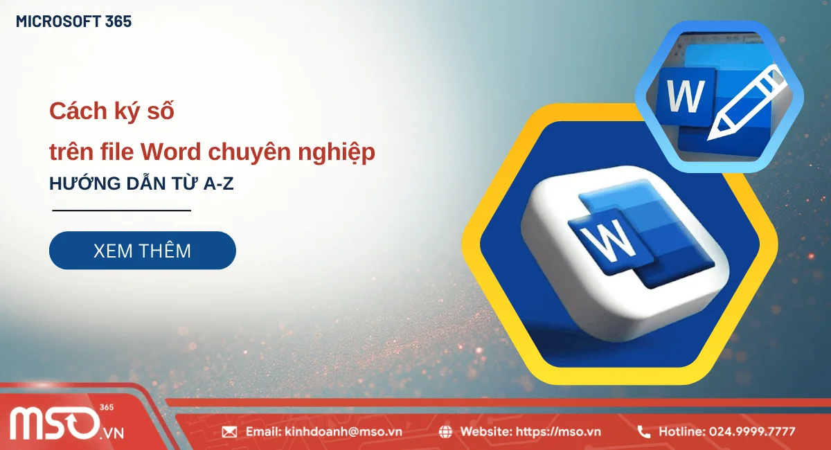 Cách ký số trên file Word