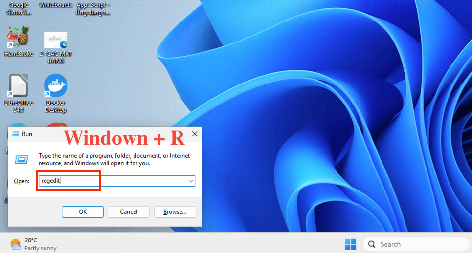 Can thiệp vào hòm thư dữ liệu mã nguồn Registry Editor