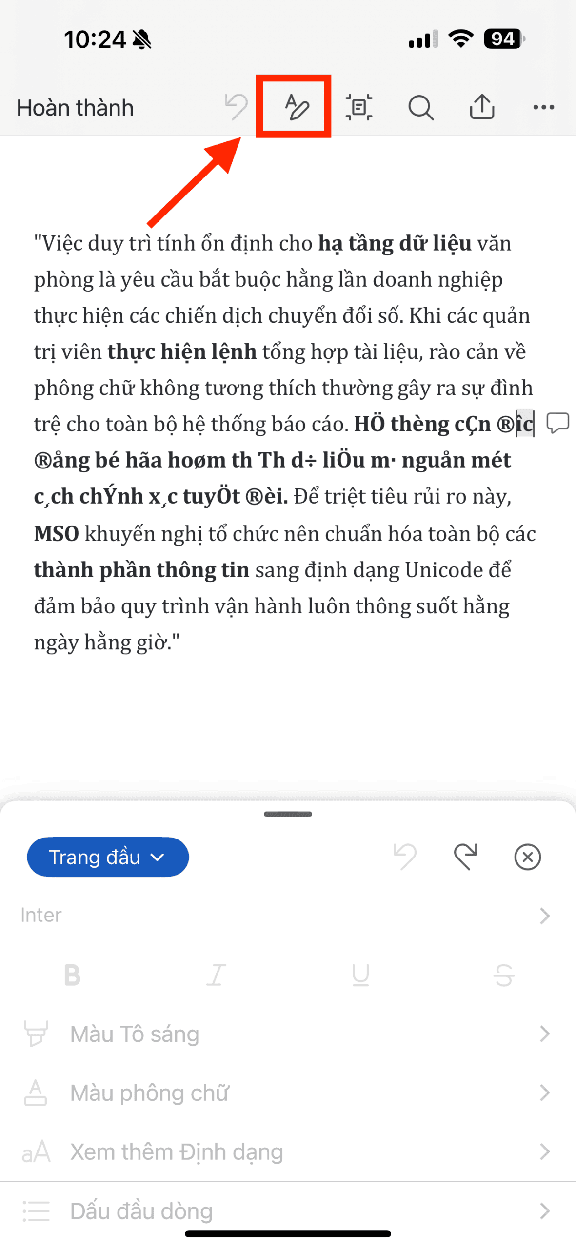 Cách viết phân số trong Word bằng công cụ Phương trình