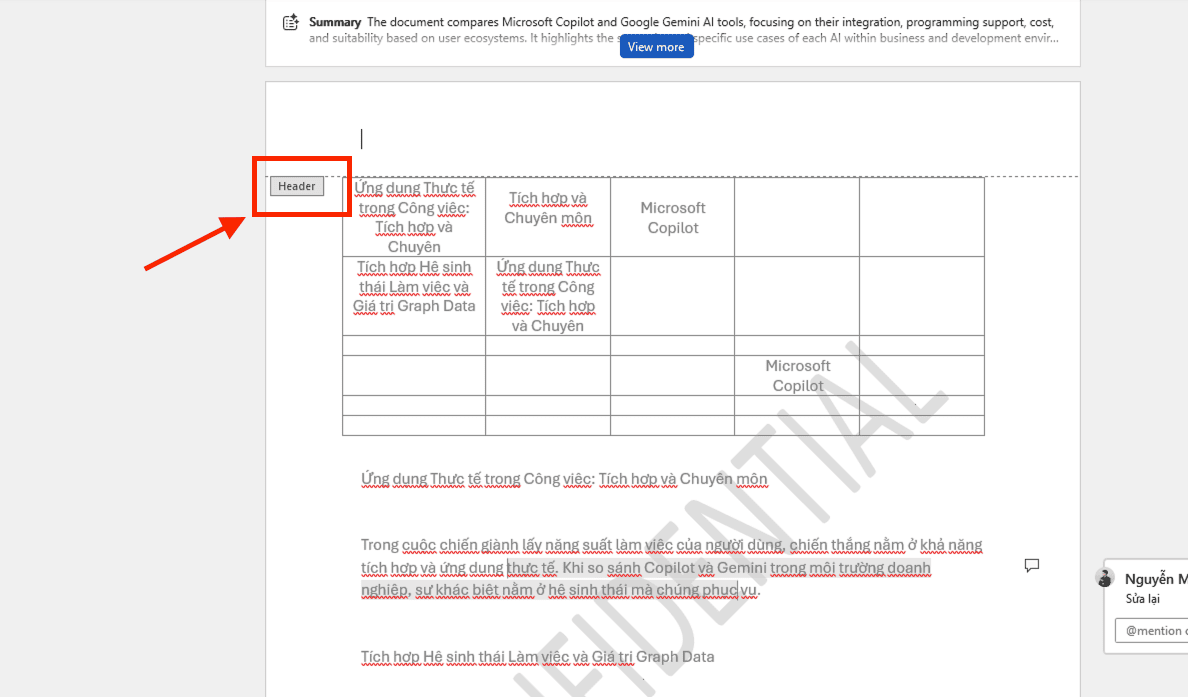 Hướng dẫn cách xóa bỏ Watermark trong tài liệu Word bằng Header và Footer