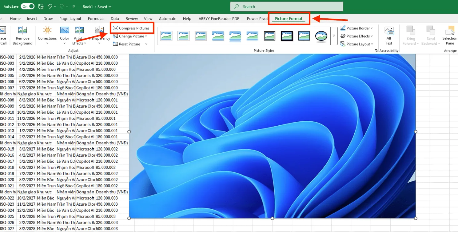 Sử dụng tính năng nén tích hợp