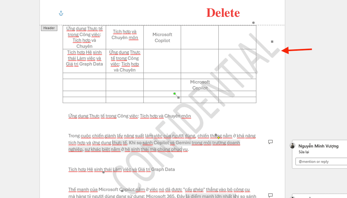 Hướng dẫn cách xóa bỏ Watermark trong tài liệu Word bằng Header và Footer