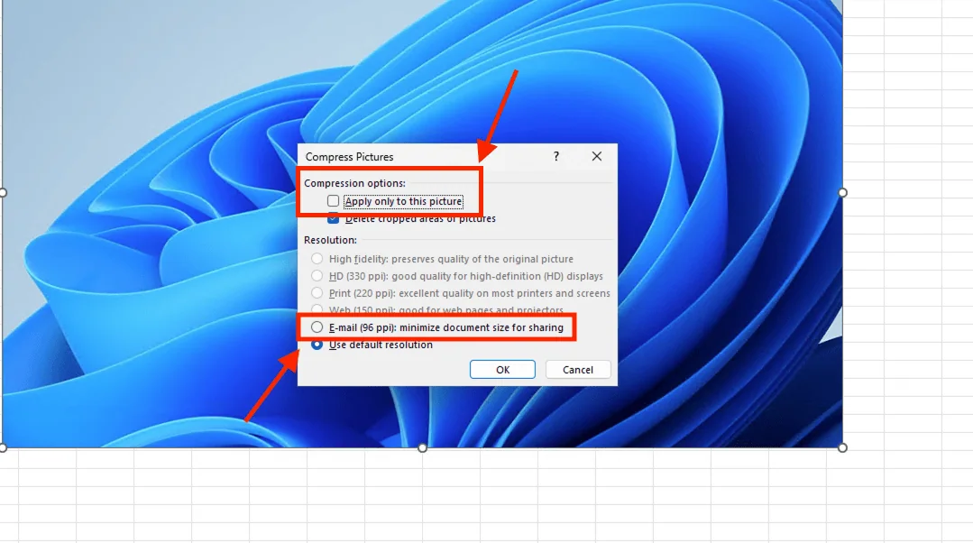 Sử dụng tính năng nén tích hợp
