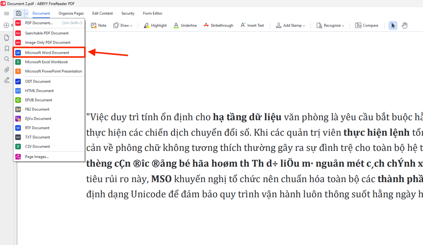 Hướng dẫn chi tiết quy trình thực hiện ABBYY chuyển PDF sang Word