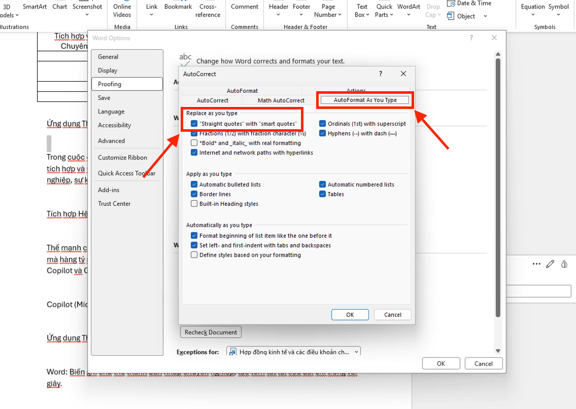 Hướng dẫn cách sửa lỗi dấu ngoặc kép trong Word bị ngược
