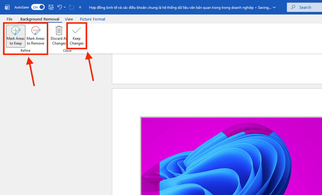 Cách tách nền khỏi ảnh Word bằng công cụ Remove Background