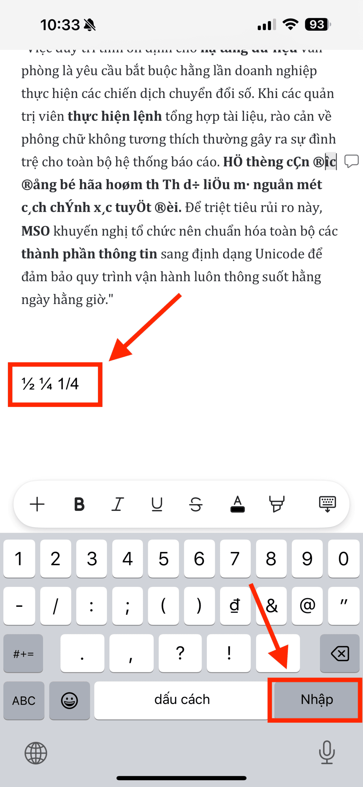 Cách viết phân số trong Word bằng tính năng tự động chuyển đổi