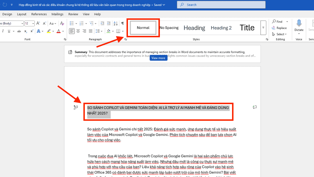 Cách xóa Navigation trong Word (Loại bỏ đề mục khỏi sơ đồ)