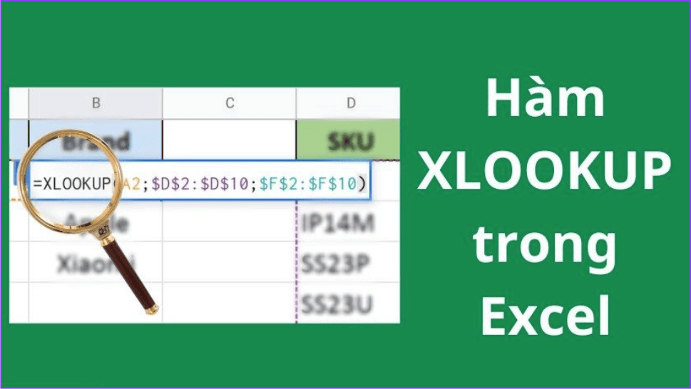Cấu trúc công thức XLOOKUP đơn giản nhất