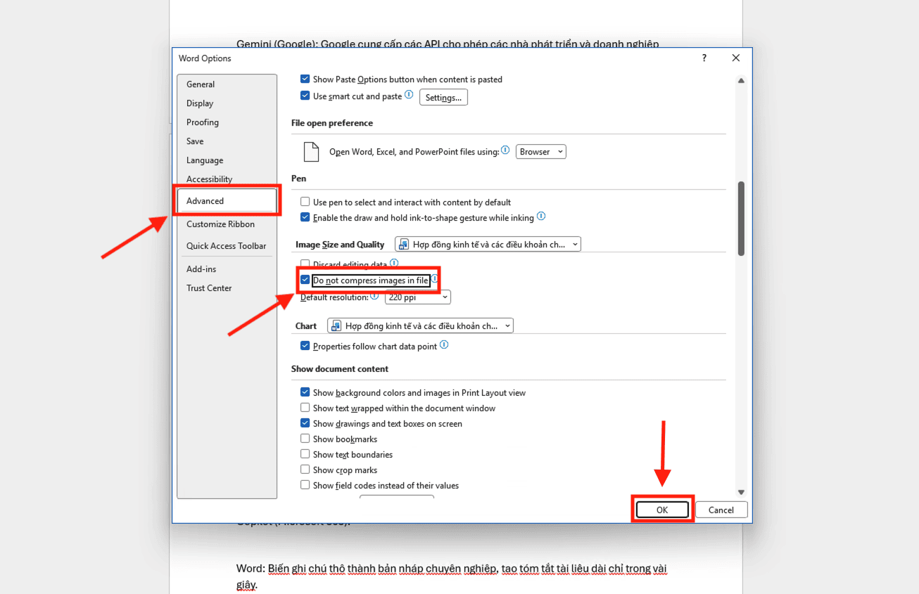 Lỗi hình ảnh bị mờ hoặc vỡ nét sau khi thực hiện lệnh lưu