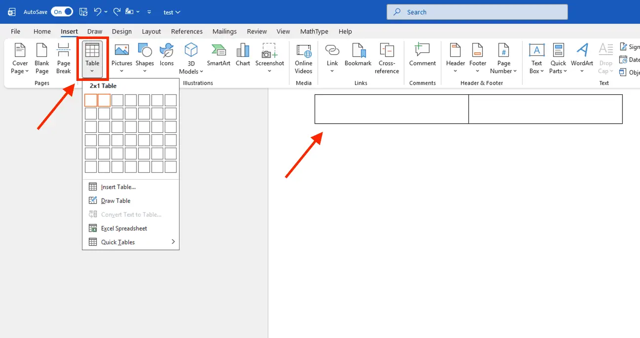 Cách viết Quốc hiệu Tiêu ngữ trong Word bằng phương pháp chèn bảng (Table)