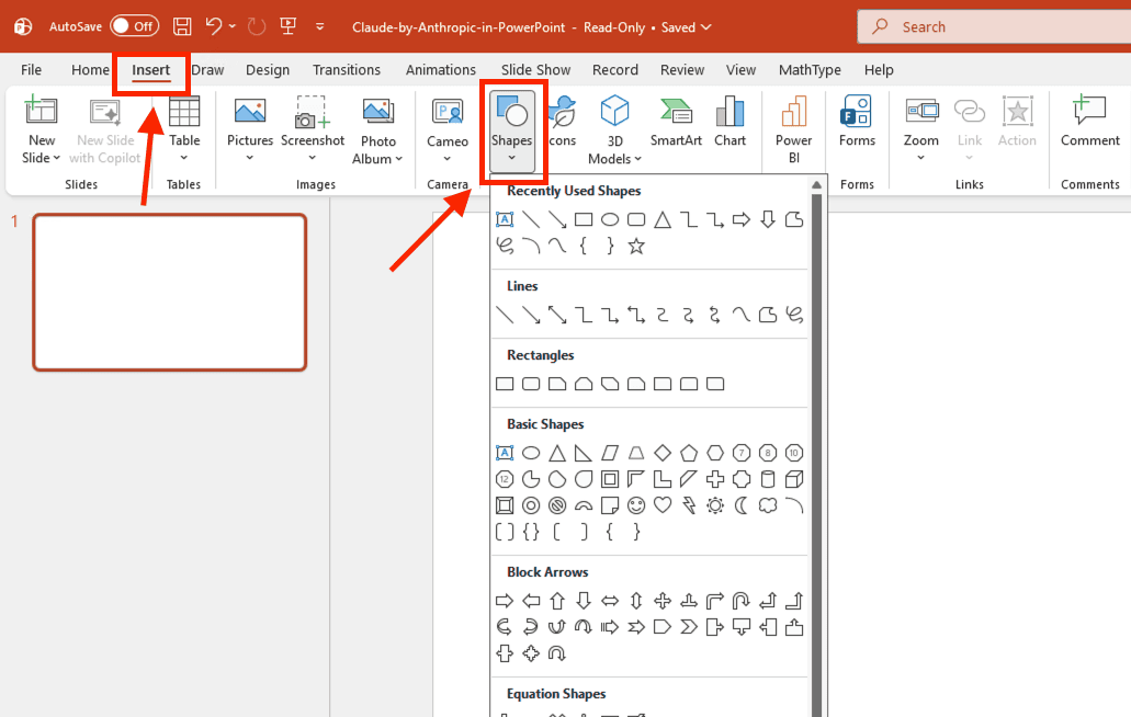 Cách làm sơ đồ tư duy trên PP thủ công bằng công cụ Shapes