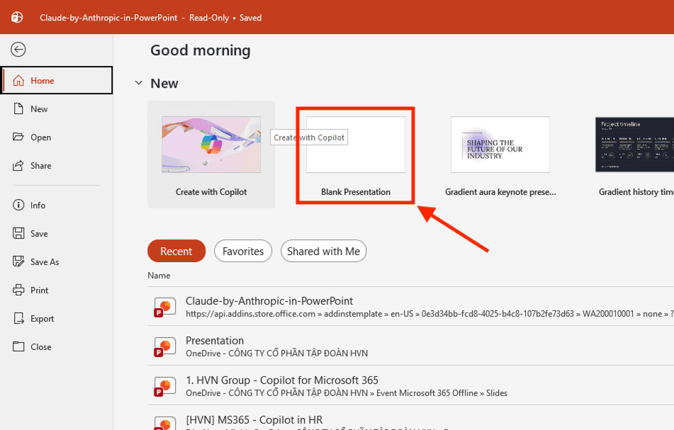 Cách mở file PowerPoint bị lỗi Repair bằng tính năng "Open and Repair"