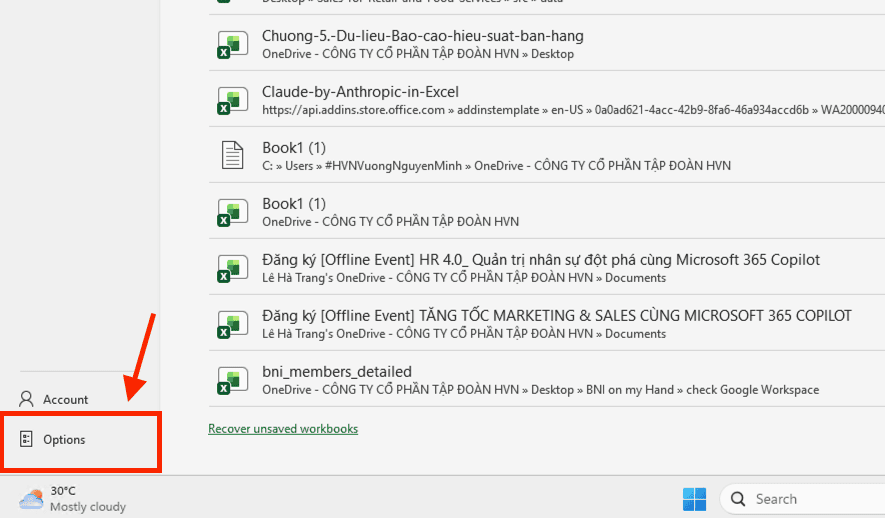 Cách bật thẻ Developer trong Excel trên hệ điều hành Windows