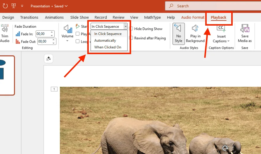Chèn hiệu ứng âm thanh trong PowerPoint từ máy tính (MP3/WAV)