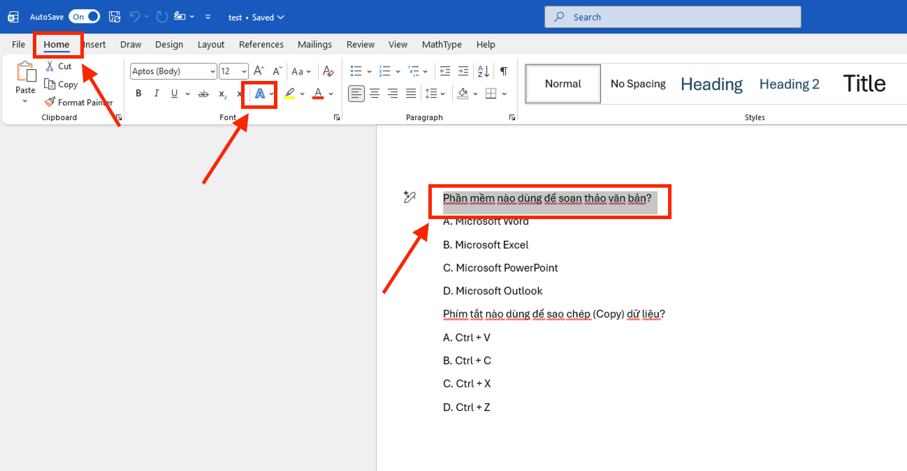 Truy cập hệ thống hiệu ứng trên thanh Ribbon