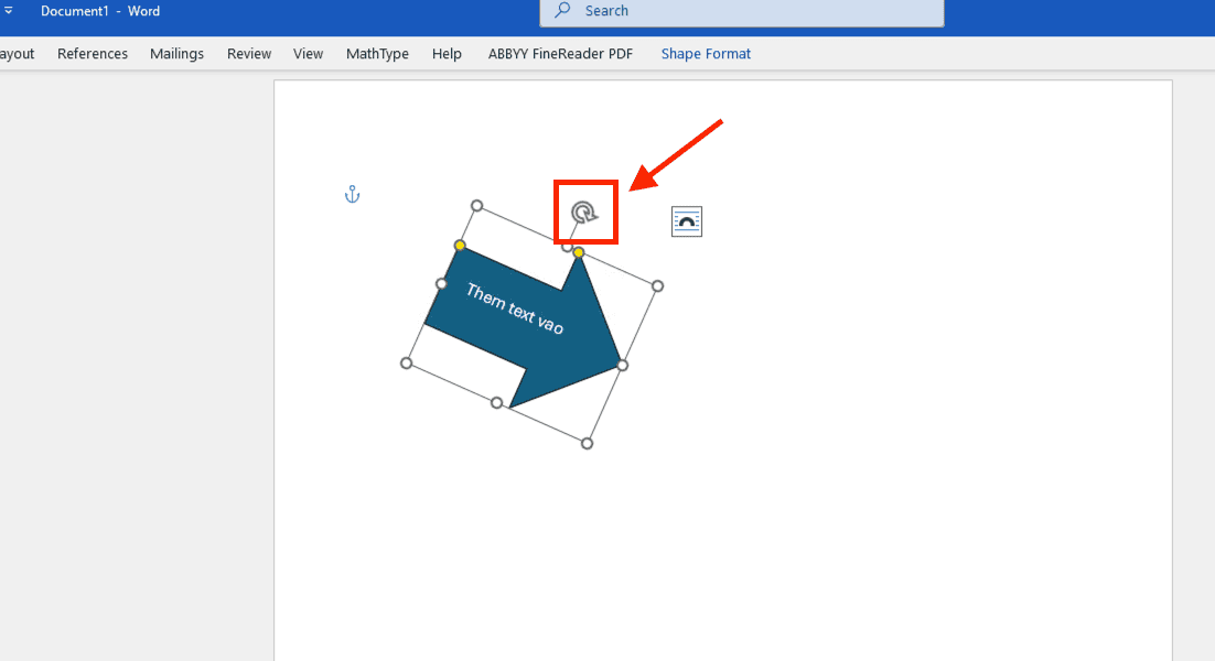 Cách sử dụng Shape (Hình khối) để xoay văn bản sáng tạo