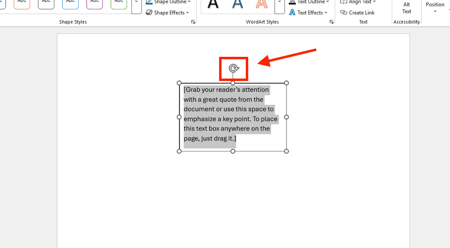 Xoay chữ trong Word bằng Text Box (Hộp văn bản)