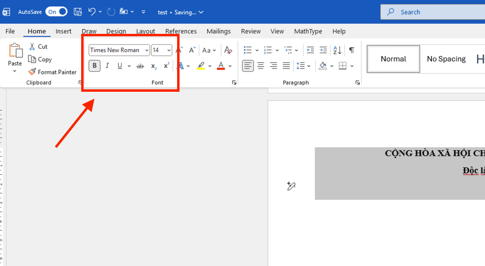 Cách viết Quốc hiệu Tiêu ngữ trong Word bằng công cụ Tab Stop