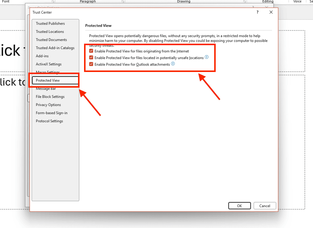 Cách mở file PowerPoint bị lỗi Repair bằng Protected View