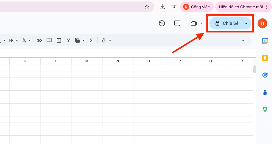Tạo trực tiếp tệp Excel mới trên Google Drive