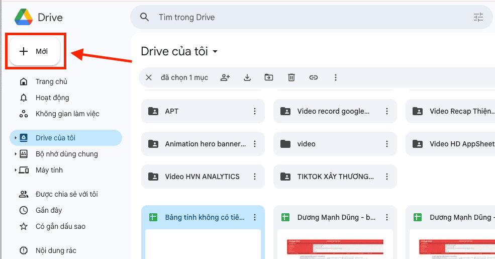 Tạo file Excel dựa trên các mẫu Template có sẵn của Google Sheets