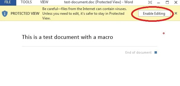 Tắt chế độ Protected View dành cho tệp tải từ Internet