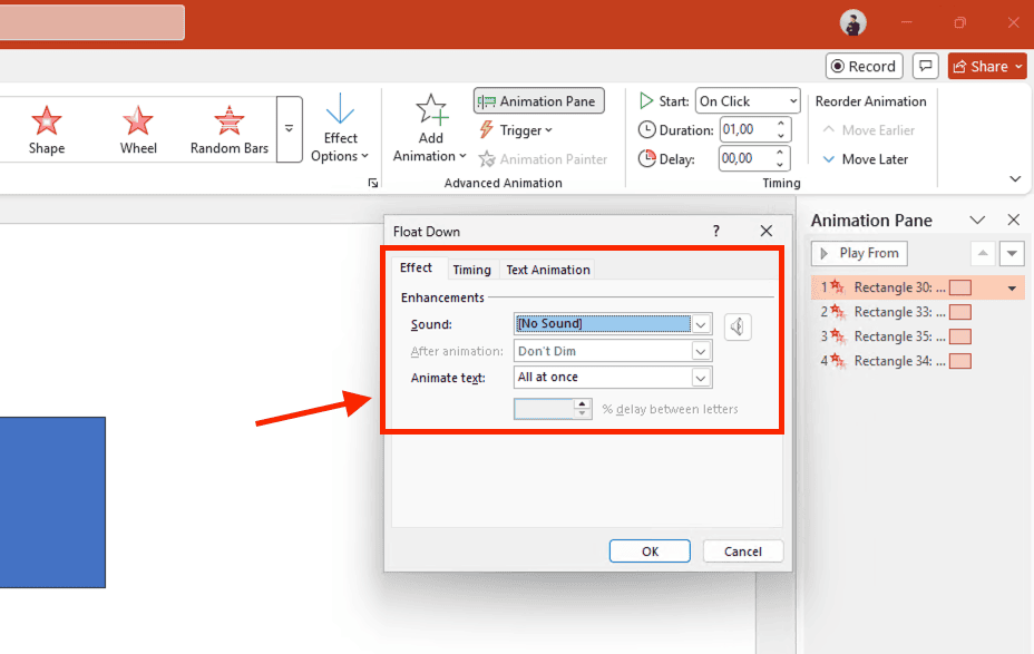 Khai phá sức mạnh của Effect Options (Tùy chọn hiệu ứng)