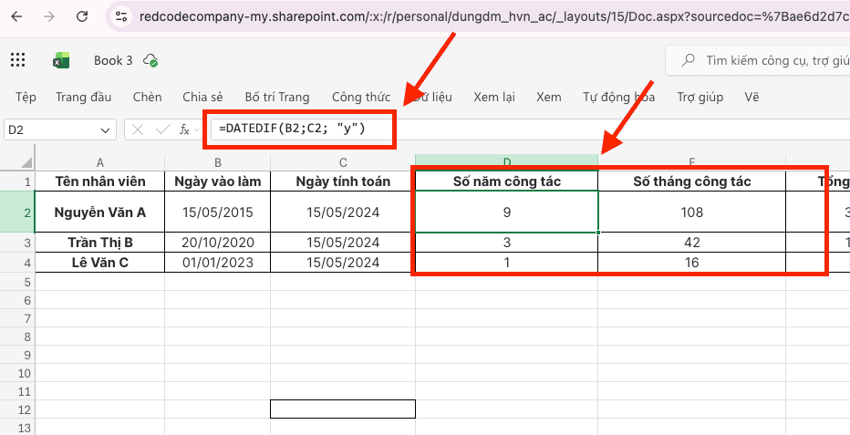 Hàm DATEDIF – Vũ khí bí mật trong quản trị dữ liệu