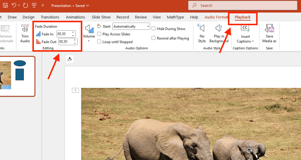 Hiệu ứng Fade In và Fade Out (Âm thanh to dần và nhỏ dần)