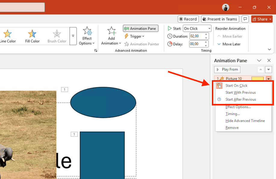 Hiệu ứng nhấn mạnh diễn ra không đúng lúc (Sai Timing)
