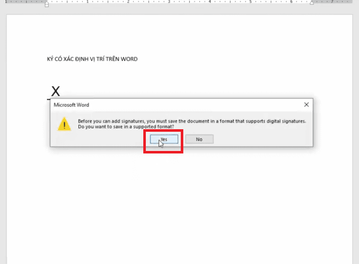 Cách ký số trên file Word bằng Signature Line