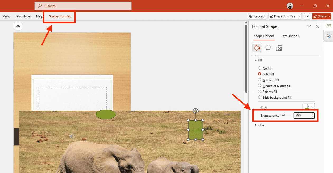 Tận dụng tính năng Transparency (Độ trong suốt) để tạo chiều sâu