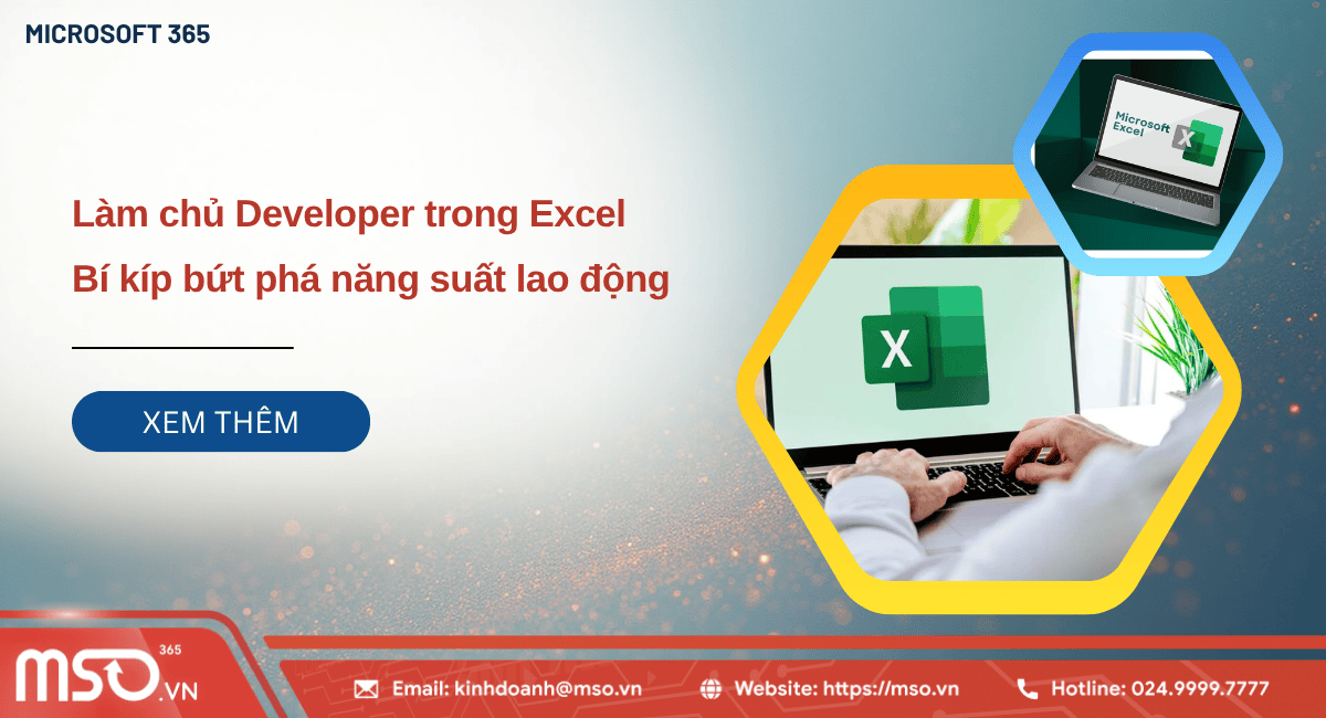 Cách mở tab Developer trong Excel để viết và quản lý Macro (VBA)