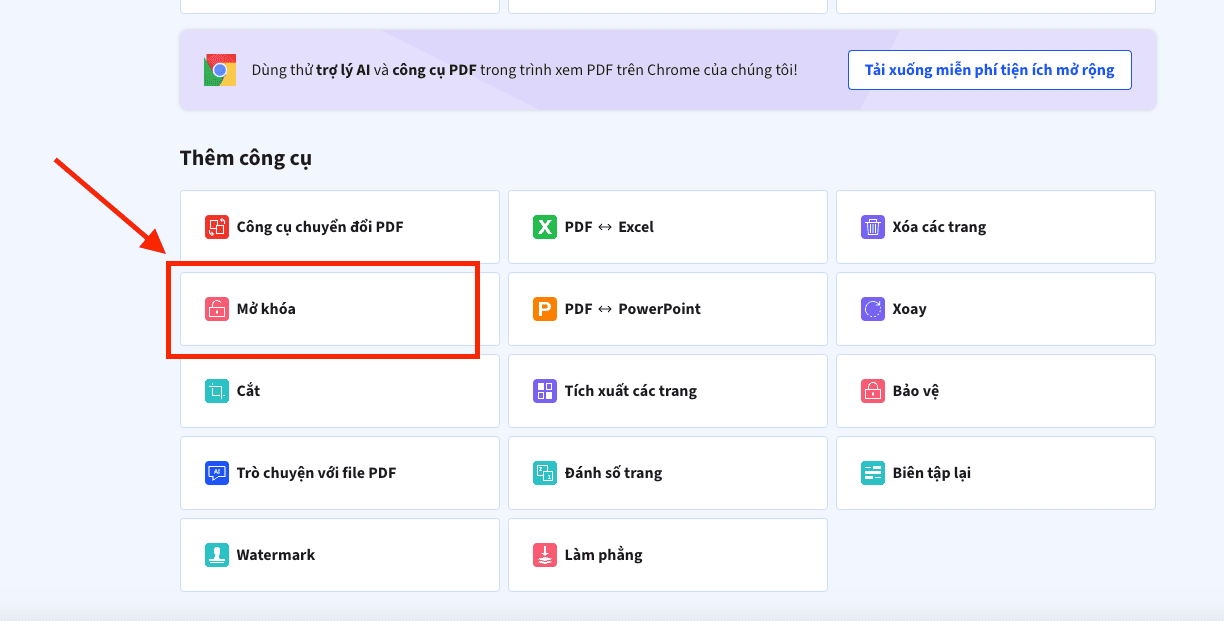 Gỡ bỏ mật khẩu file PDF không biết mật khẩu bằng công cụ Smallpdf