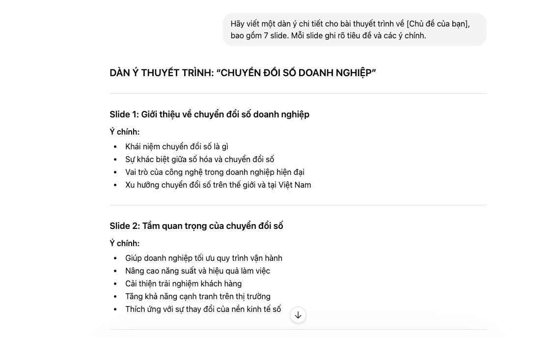 Tạo slide bằng ChatGPT với tiện ích Plus AI