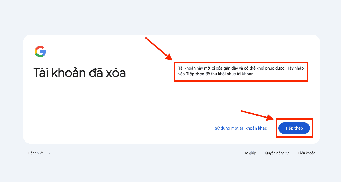 Các bước khôi phục tài khoản Gmail đã xóa nhanh nhất