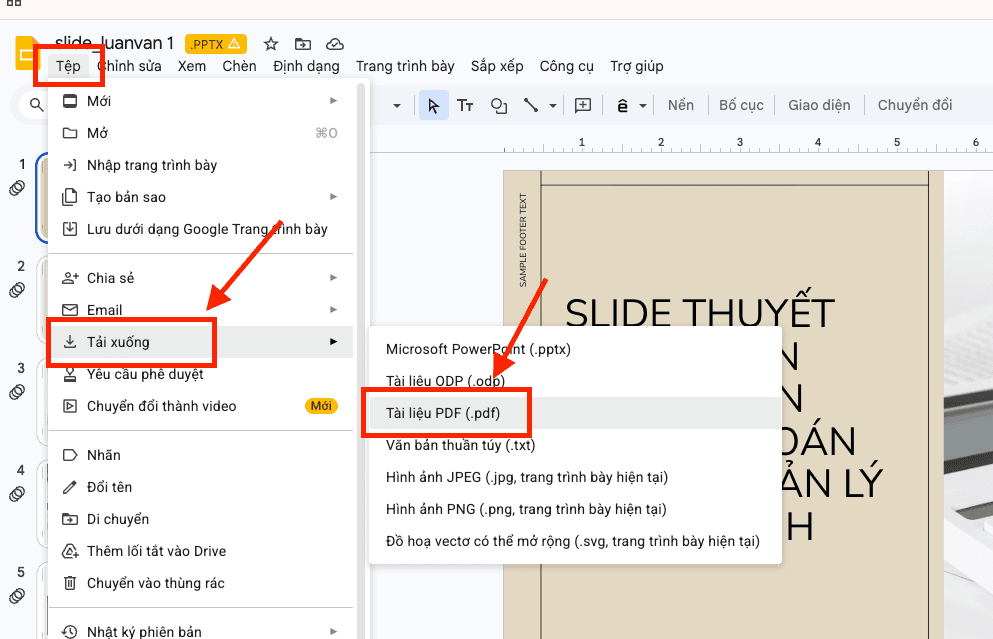 Sử dụng hệ sinh thái Google Drive (Google Slides)