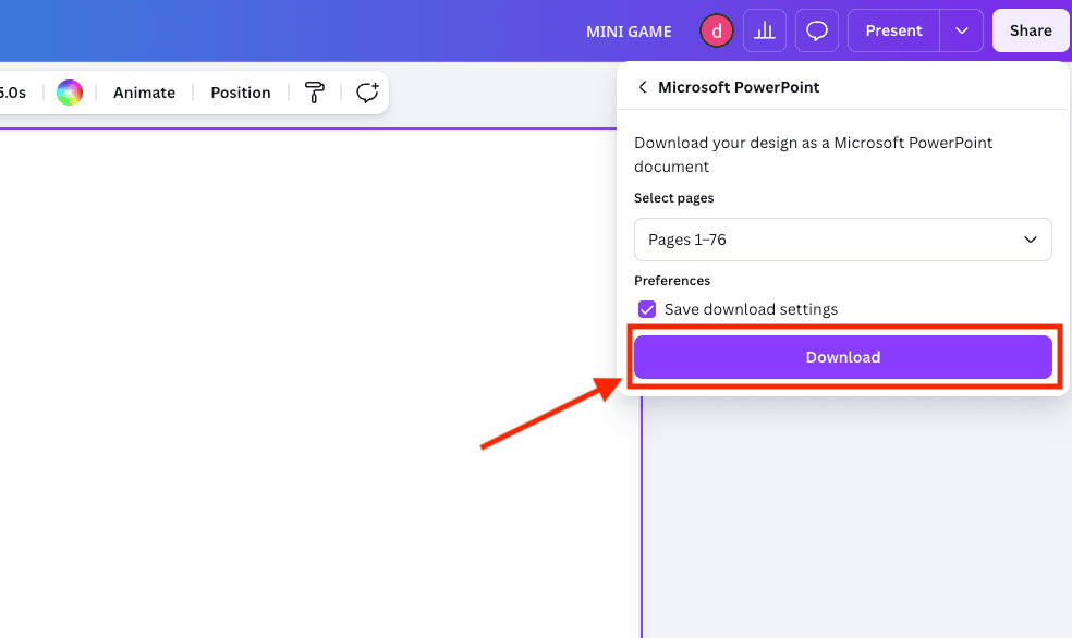 Cách tải Canva về PowerPoint giữ nguyên định dạng