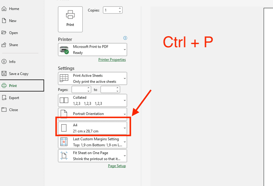 Cách in A5 trên giấy A4 trong Microsoft Excel