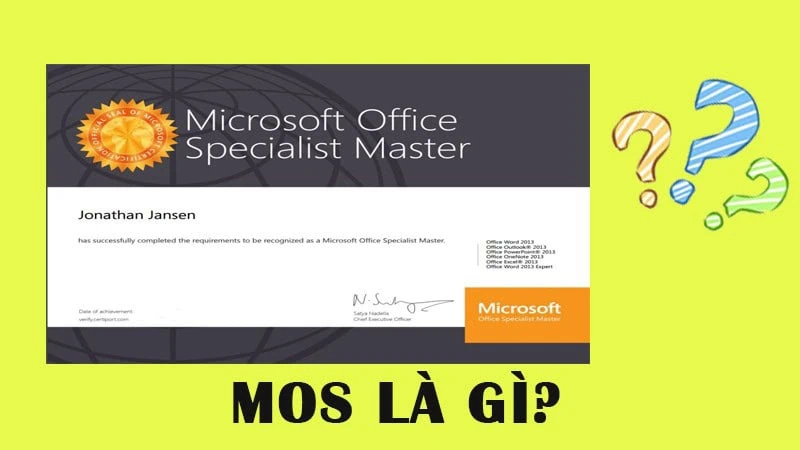 Chứng chỉ tin học văn phòng MOS (Microsoft Office Specialist)