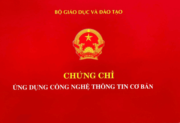 Chứng chỉ Ứng dụng CNTT của Bộ giáo dục & đào tạo