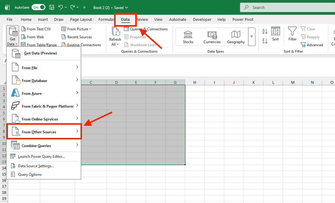 Cách lấy dữ liệu từ web vào Excel bằng công cụ Power Query