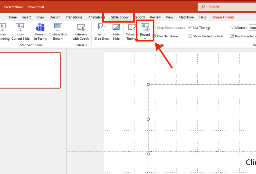 Ghi âm trên PowerPoint cho toàn bộ bài thuyết trình