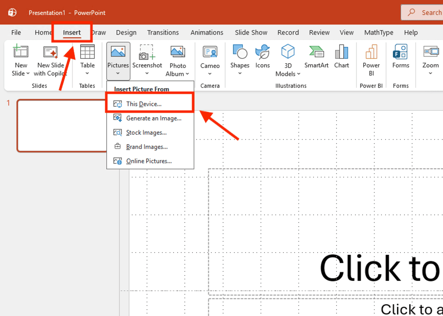 Cách chèn ảnh động vào PowerPoint từ máy tính