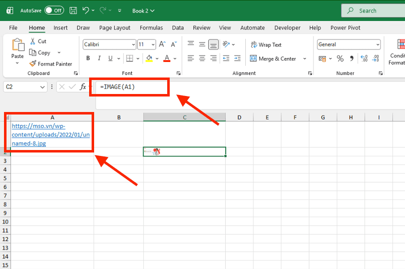 Cách chèn ảnh bằng hàm IMAGE trong Excel