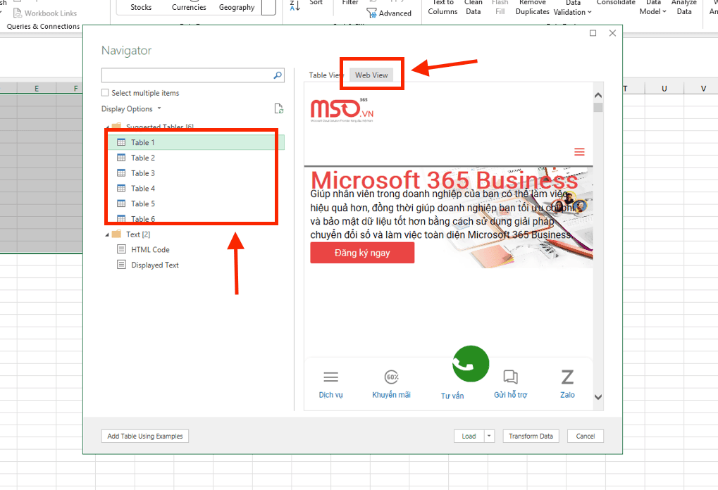 Cách lấy dữ liệu từ web vào Excel bằng công cụ Power Query