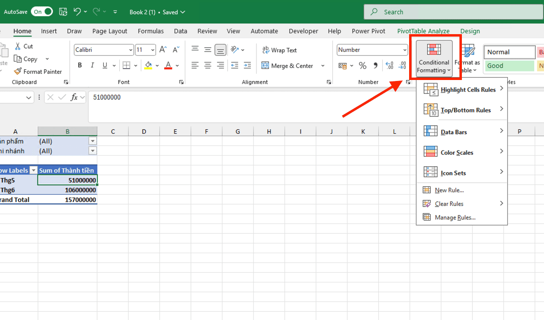 Cách làm báo cáo doanh thu bằng Excel